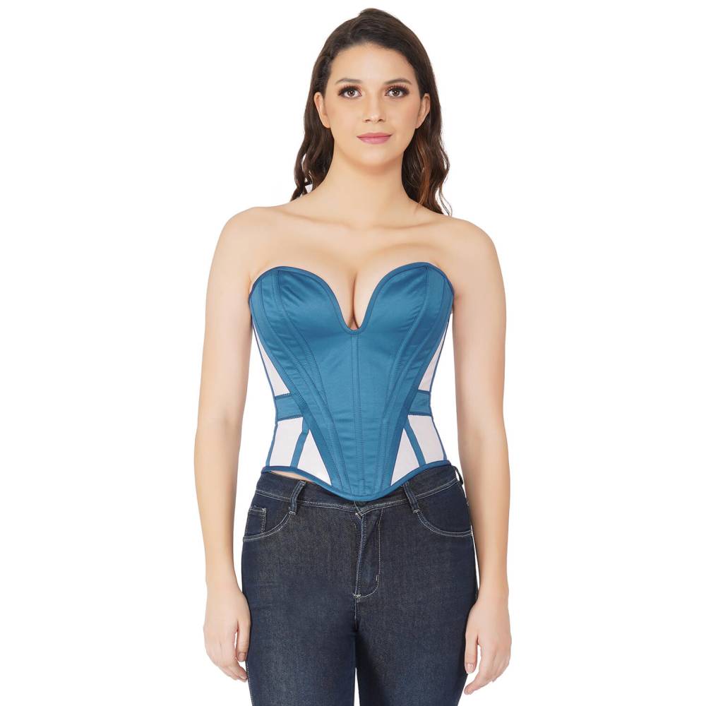 Attitude Corsets - Galilea Haut corset - Bleu